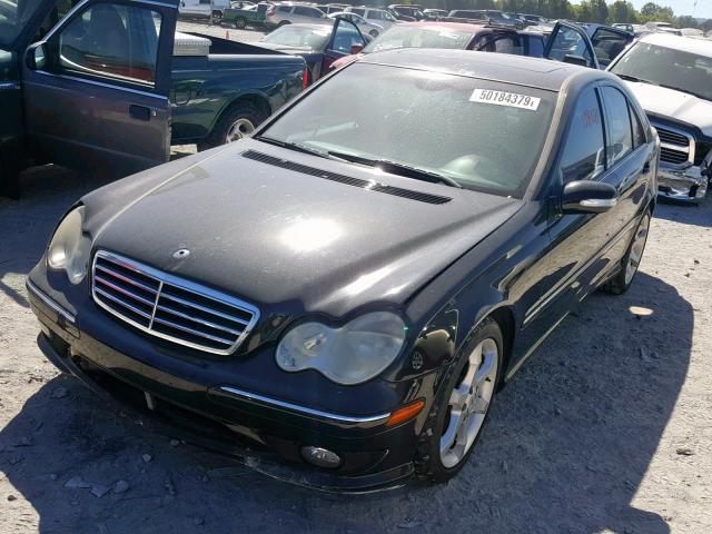 WDBRF52H67E028001 - 2007 MERCEDES-BENZ C 230 BLACK photo 2