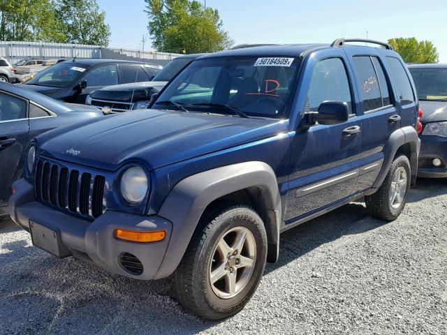 1J4GL48K44W166635 - 2004 JEEP LIBERTY JE BLUE photo 2