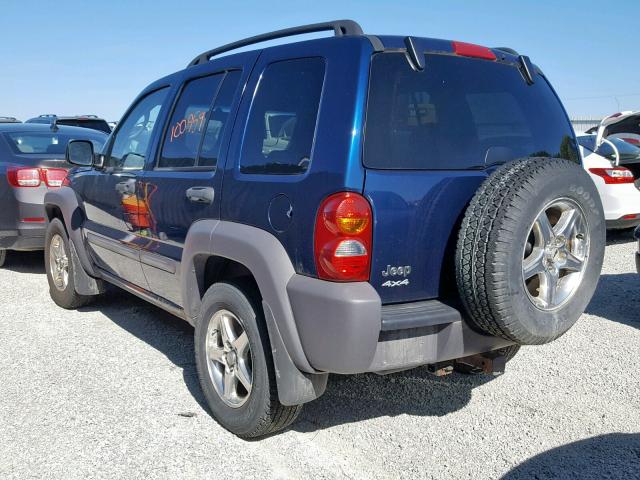 1J4GL48K44W166635 - 2004 JEEP LIBERTY JE BLUE photo 3