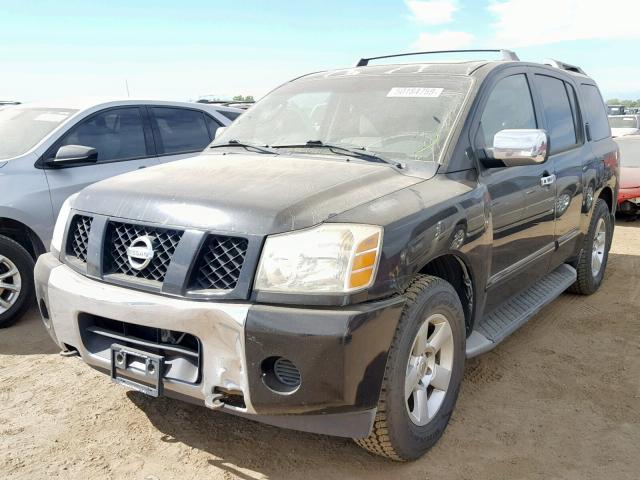 5N1AA08B24N745411 - 2004 NISSAN ARMADA SE BLACK photo 2