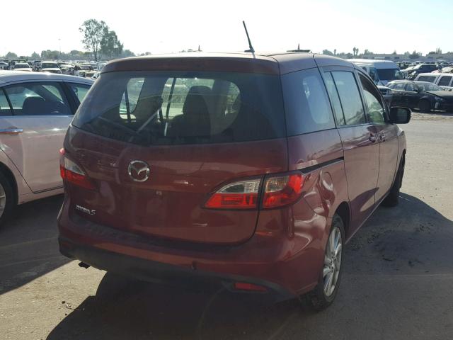 JM1CW2BL8F0186829 - 2015 MAZDA 5 SPORT RED photo 4