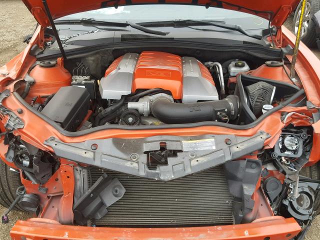 2G1FK1EJ1B9107958 - 2011 CHEVROLET CAMARO 2SS ORANGE photo 7