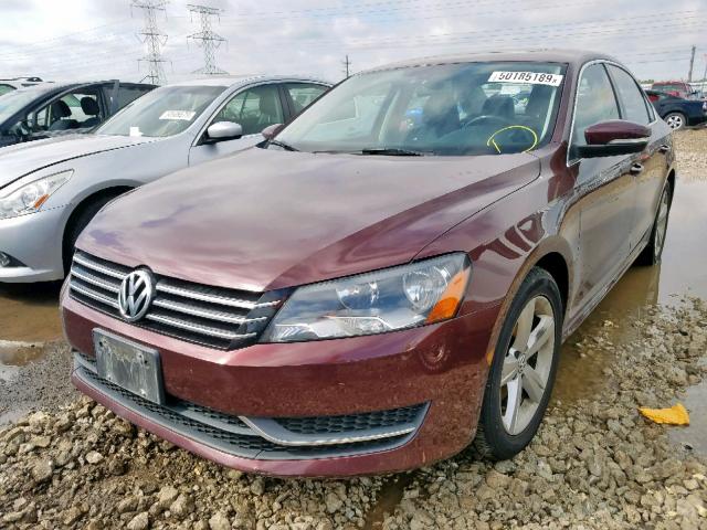 1VWBH7A31CC022222 - 2012 VOLKSWAGEN PASSAT SE PURPLE photo 2