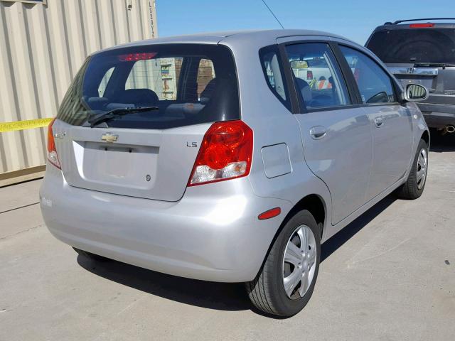 KL1TD66668B099544 - 2008 CHEVROLET AVEO BASE Gümüş foto 4