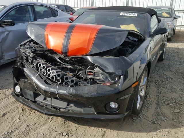 2G1FK3DJ9B9183618 - 2011 CHEVROLET CAMARO 2SS BLACK photo 2