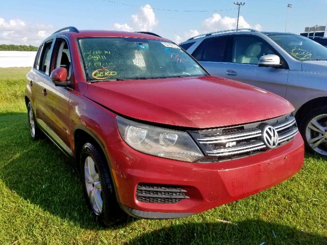 WVGAV7AX7FW064662 - 2015 VOLKSWAGEN TIGUAN S BURGUNDY photo 1