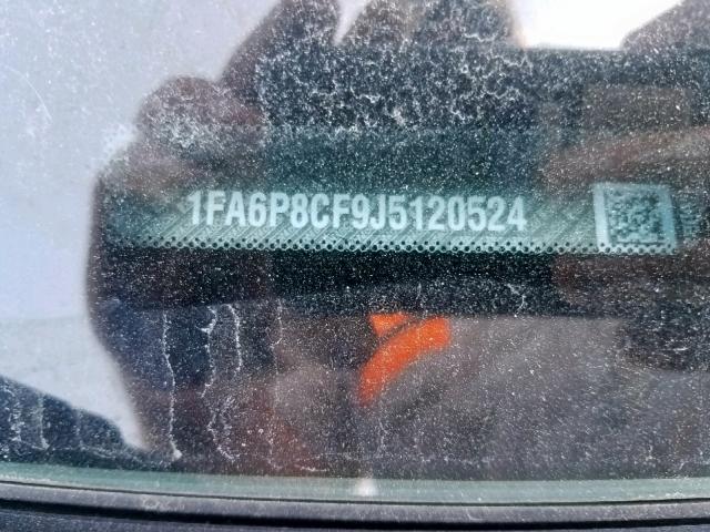 1FA6P8CF9J5120524 - 2018 FORD MUSTANG GT BLACK photo 10