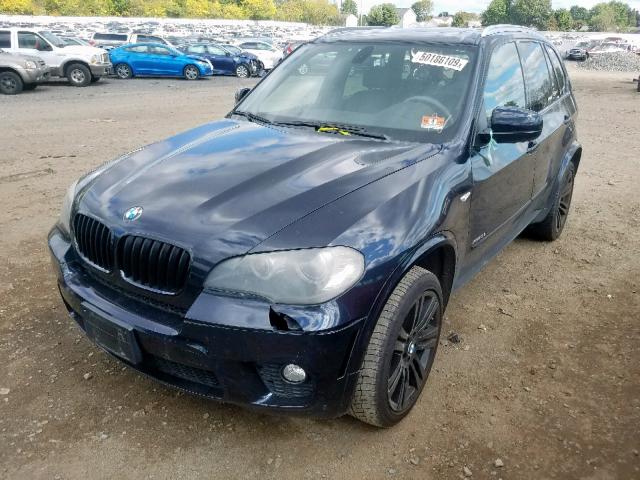 5UXZV4C51BL414881 - 2011 BMW X5 XDRIVE3 BLUE photo 2