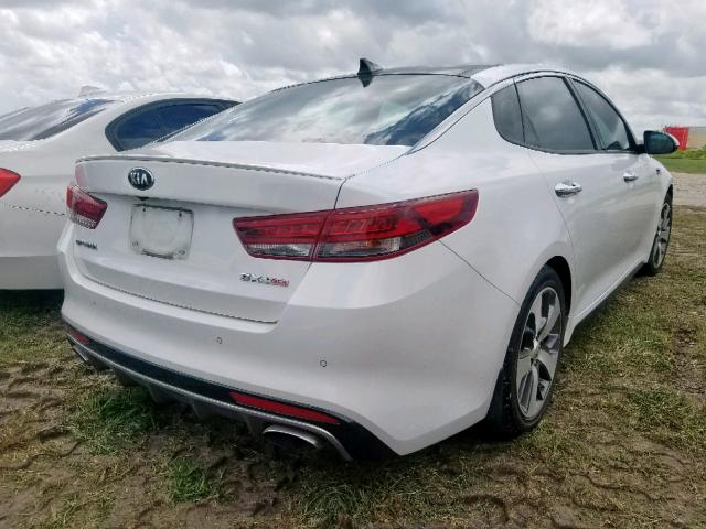 5XXGW4L21GG015424 - 2016 KIA OPTIMA SX WHITE photo 4