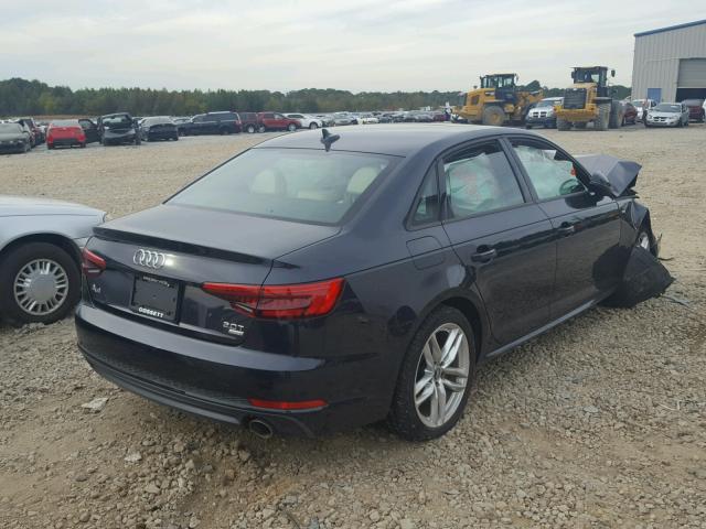 WAUKMAF42HN059530 - 2017 AUDI A4 ULTRA P BLUE photo 4