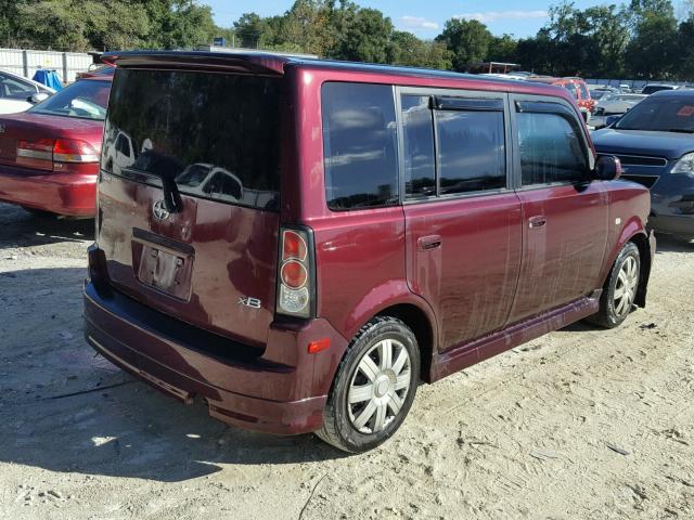 JTLKT324064040411 - 2006 TOYOTA SCION XB PURPLE photo 4