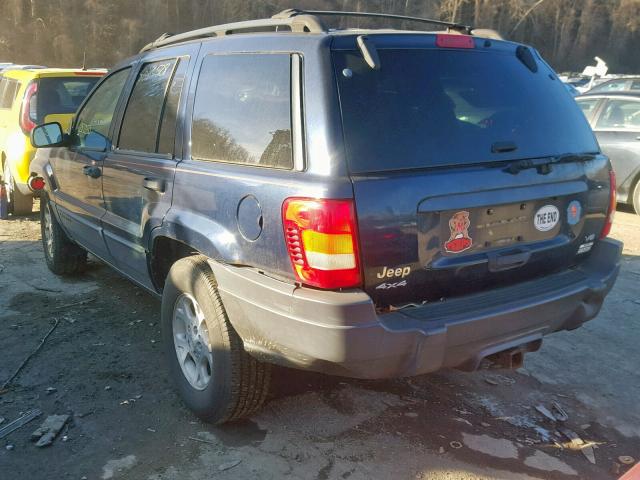 1J4GW48N24C342083 - 2004 JEEP GRAND CHER BLUE photo 3