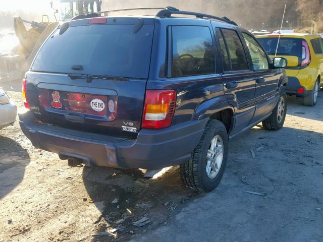 1J4GW48N24C342083 - 2004 JEEP GRAND CHER BLUE photo 4