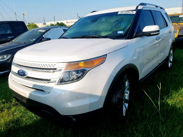 1FM5K7F87EGB94140 - 2014 FORD EXPLORER L WHITE photo 2