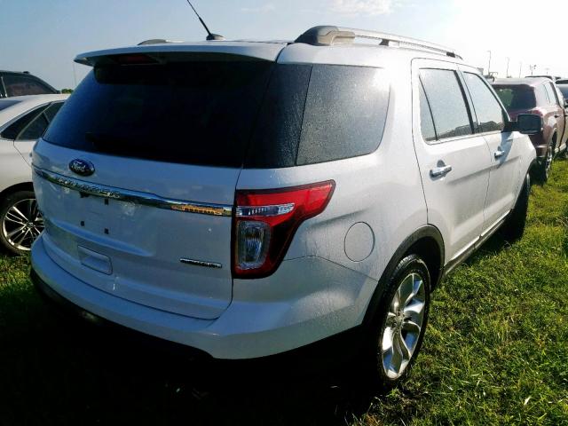 1FM5K7F87EGB94140 - 2014 FORD EXPLORER L WHITE photo 4