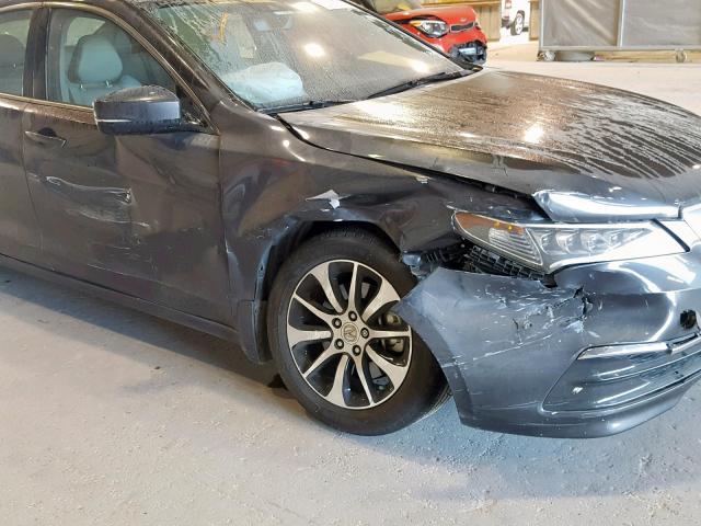 19UUB1F56FA001565 - 2015 ACURA TLX TECH GRAY photo 9