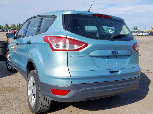 1FMCU0F72DUC84389 - 2013 FORD ESCAPE S TEAL photo 3