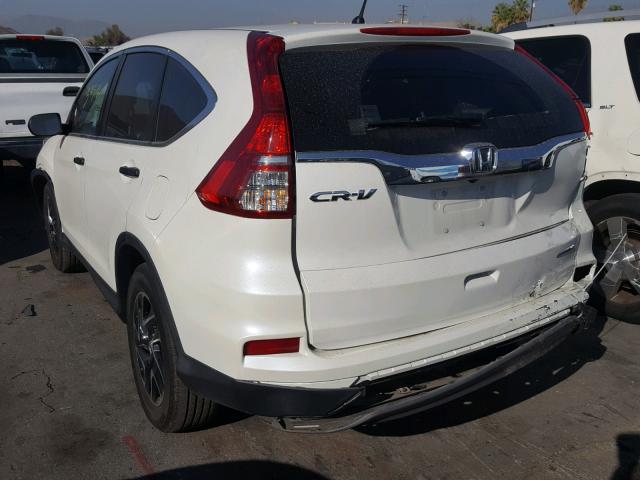 5J6RM3H41GL031765 - 2016 HONDA CR-V SE WHITE photo 3