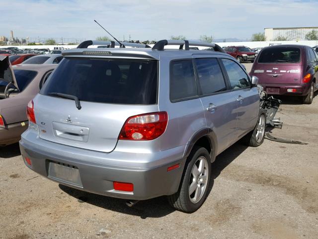 JA4LX41FX5U008569 - 2005 MITSUBISHI OUTLANDER SILVER photo 4