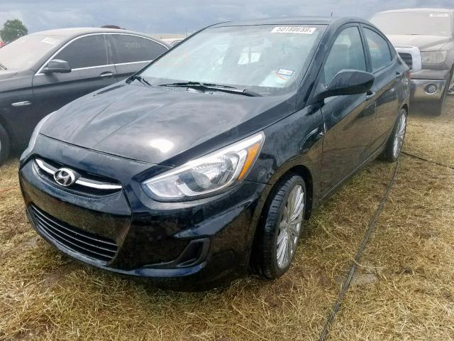 KMHCT4AE6GU016966 - 2016 HYUNDAI ACCENT SE BLACK photo 2