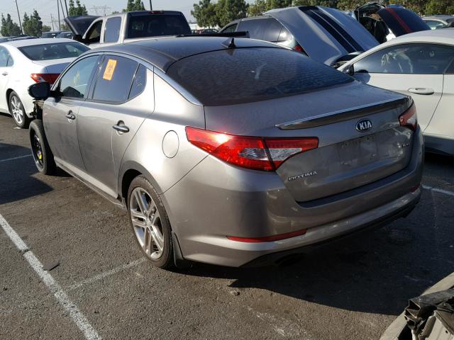 5XXGR4A67DG238396 - 2013 KIA OPTIMA SX GRAY photo 3