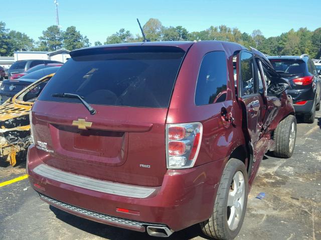 2CNDL037X96252212 - 2009 CHEVROLET EQUINOX SP RED photo 4