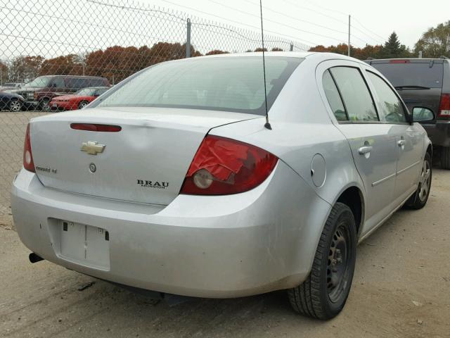 1G1AL55F477215588 - 2007 CHEVROLET COBALT LT SILVER photo 4