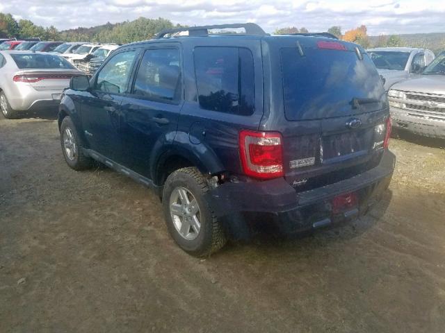 1FMCU49309KB96167 - 2009 FORD ESCAPE HYB BLUE photo 3