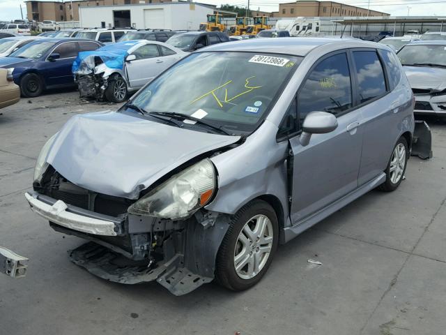 JHMGD38608S019823 - 2008 HONDA FIT SPORT GRAY photo 2