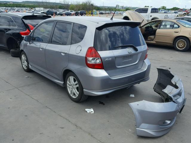 JHMGD38608S019823 - 2008 HONDA FIT SPORT GRAY photo 3