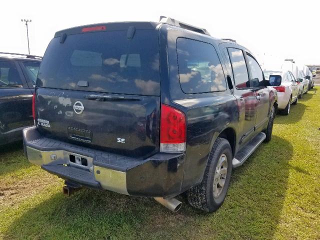 5N1AA08A84N720410 - 2004 NISSAN ARMADA SE BLACK photo 4