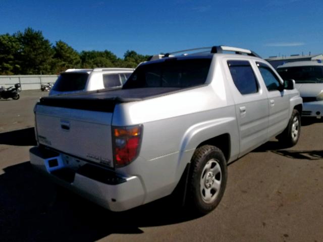 2HJYK16596H531901 - 2006 HONDA RIDGELINE SILVER photo 4