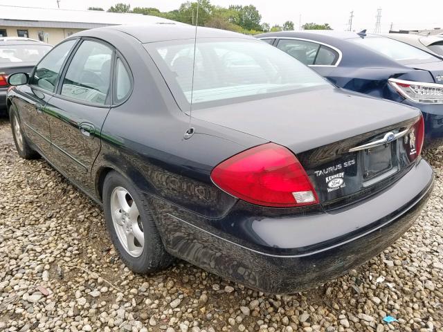 1FAFP55283A169443 - 2003 FORD TAURUS SES BLACK photo 3