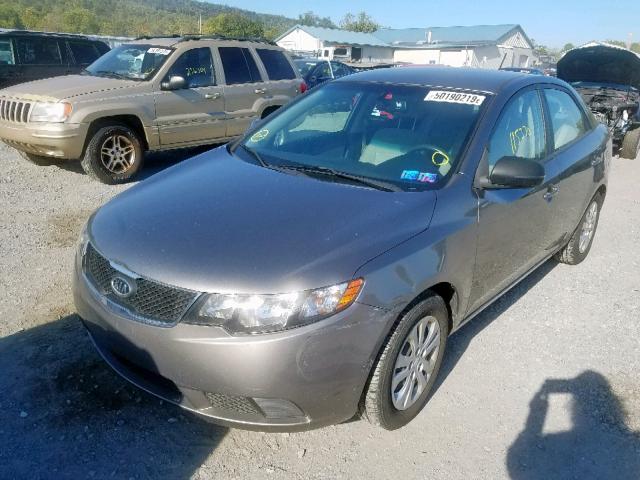 KNAFU4A26A5302626 - 2010 KIA FORTE EX GRAY photo 2