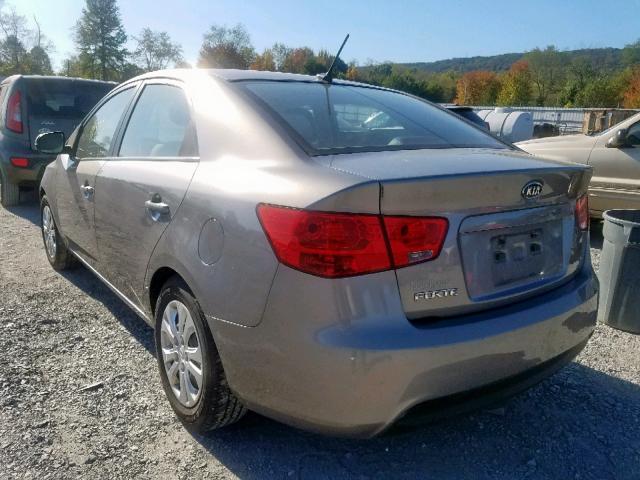 KNAFU4A26A5302626 - 2010 KIA FORTE EX GRAY photo 3