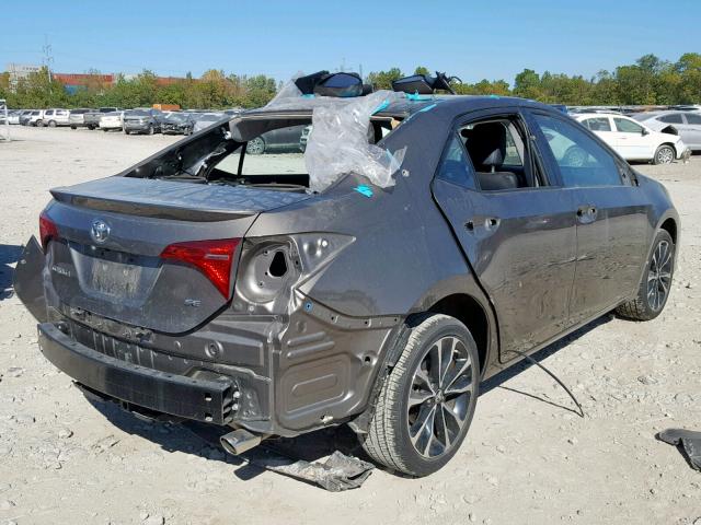 2T1BURHE0JC059218 - 2018 TOYOTA COROLLA L GRAY photo 4