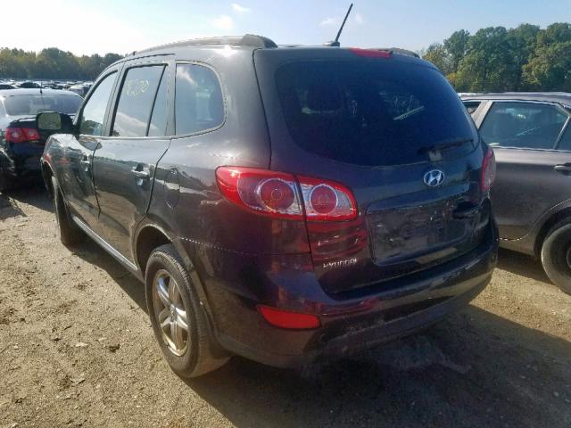 5NMSG3AB7AH407420 - 2010 HYUNDAI SANTA FE G BLACK photo 3