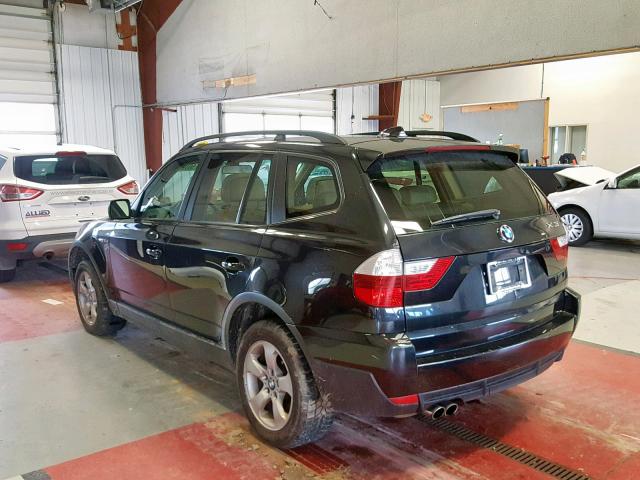 WBXPC93448WJ09730 - 2008 BMW X3 3.0SI BLACK photo 3