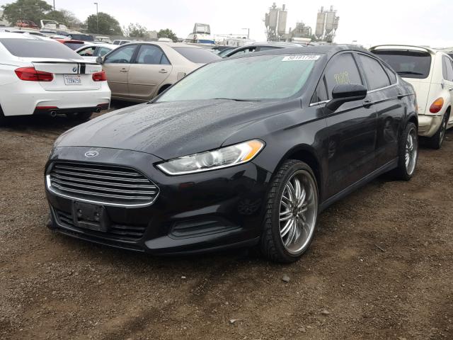 1FA6P0G75E5353469 - 2014 FORD FUSION S BLACK photo 2