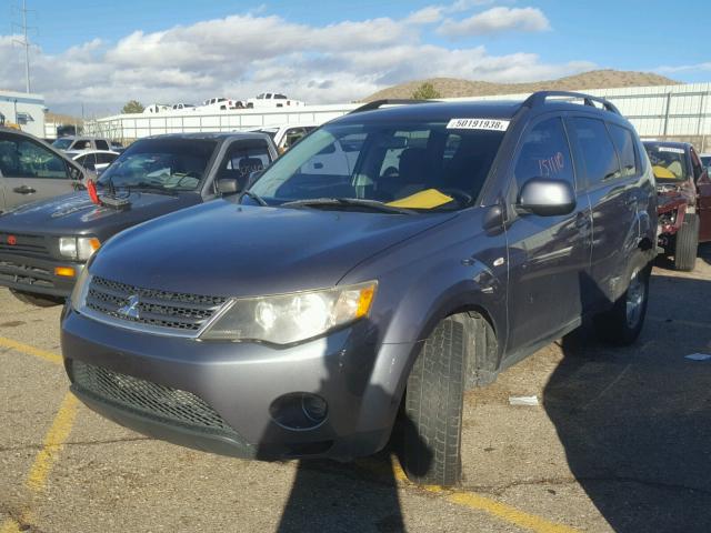 JA4MS31X17Z005829 - 2007 MITSUBISHI OUTLANDER GRAY photo 2