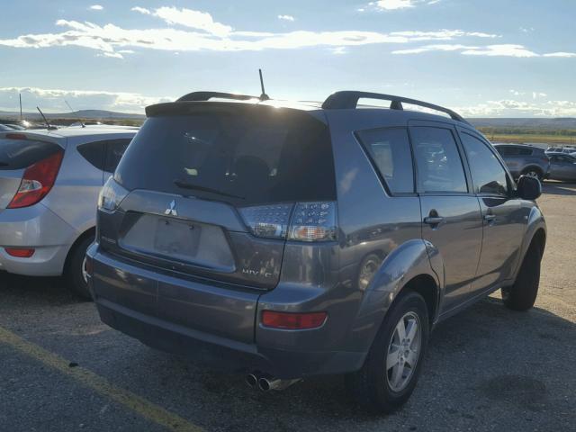 JA4MS31X17Z005829 - 2007 MITSUBISHI OUTLANDER GRAY photo 4