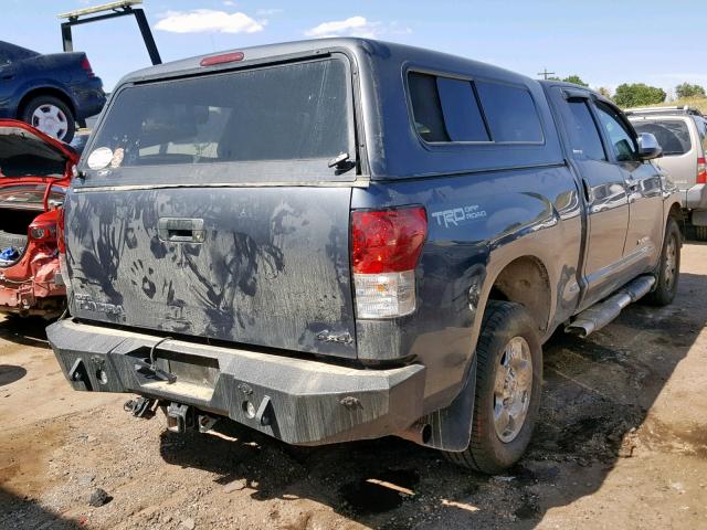 5TFBV58198X046854 - 2008 TOYOTA TUNDRA DOU BLUE photo 4