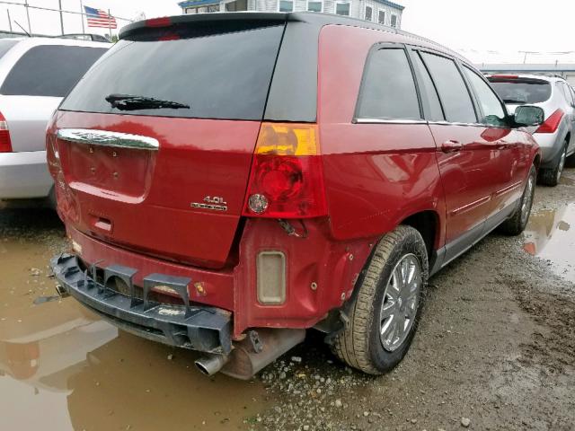 2A8GF68X47R318407 - 2007 CHRYSLER PACIFICA T RED photo 4