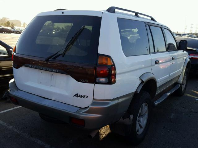 JA4MT31R33J039343 - 2003 MITSUBISHI MONTERO SP WHITE photo 4