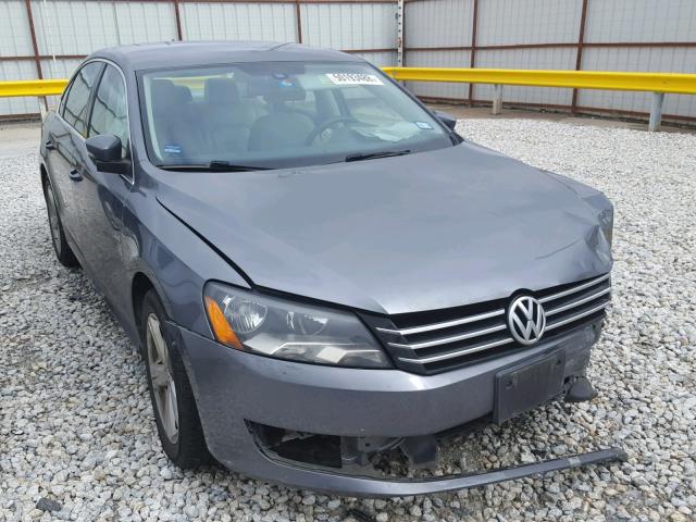 1VWBH7A36DC103167 - 2013 VOLKSWAGEN PASSAT SE GRAY photo 1