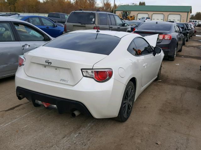JF1ZNAA16D2733241 - 2013 TOYOTA SCION FR-S WHITE photo 4