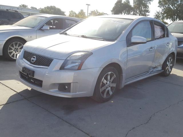 3N1AB6AP1CL763152 - 2012 NISSAN SENTRA 2.0 SILVER photo 2