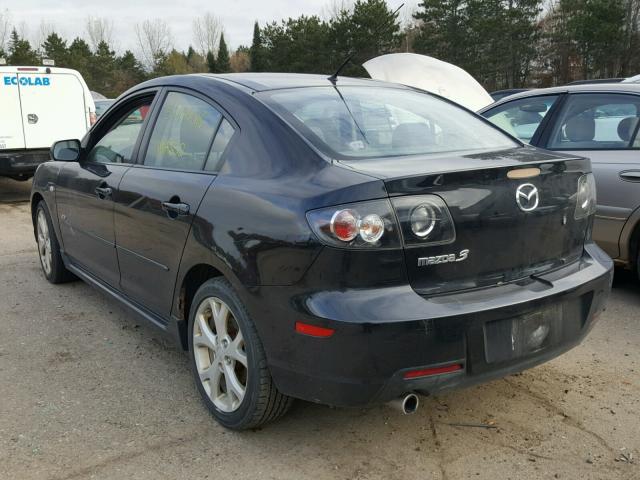 JM1BK323681168663 - 2008 MAZDA 3 S BLACK photo 3