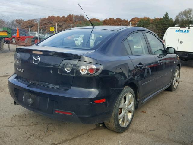 JM1BK323681168663 - 2008 MAZDA 3 S BLACK photo 4