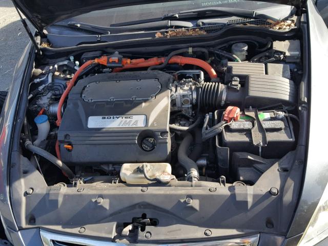 JHMCN36585C014946 - 2005 HONDA ACCORD HYB GRAY photo 7